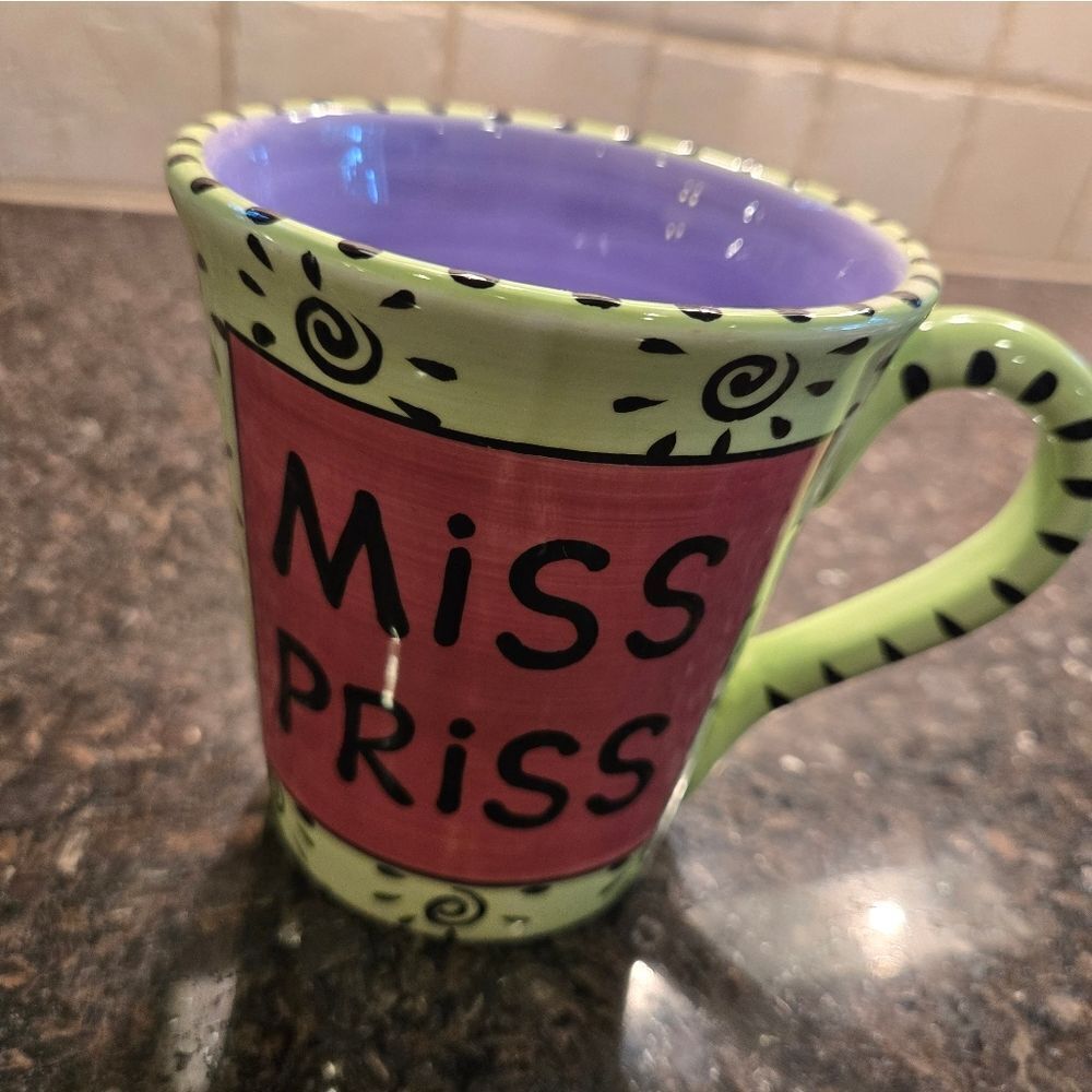 Colorful Ceramic Mug - Miss Priss Cat Lover